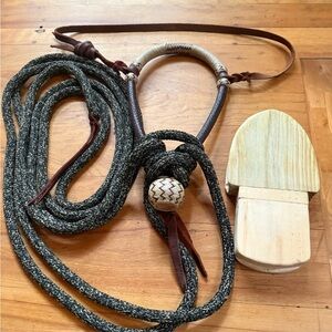 Bosal with Parelli Mecate reins, leather hanger and Stretcher…
